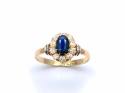 14ct Sapphire & Diamond Cluster Ring