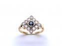 18ct Sapphire & Diamond Cluster Ring