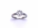 18ct White Gold Diamond Cluster Ring