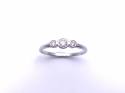 18ct White Gold Diamond 3 Stone Ring