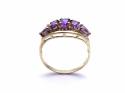 9ct Yellow Gold Amethyst 5 Stone Ring