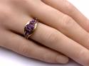 9ct Yellow Gold Amethyst 5 Stone Ring