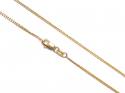 18ct Yellow Gold Fine Curb Chain 16 Inches