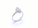 18ct White Gold Marquise Shaped Diamond Ring