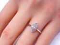 18ct White Gold Marquise Shaped Diamond Ring