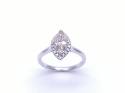 18ct White Gold Marquise Shaped Diamond Ring