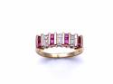 9ct Yellow Gold Ruby & Diamond Ring