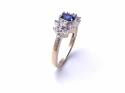 9ct Synthetic Sapphire & Diamond Ring