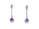 18ct Tanzanite & Diamond Drop Earrings