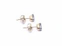 18ct Aquamarine Solitaire Stud Earrings