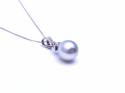 Pearl & Diamond Pendant & Chain