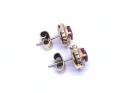 9ct Ruby & Diamond Cluster Earrings