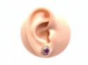 9ct Ruby & Diamond Cluster Earrings
