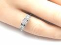 9ct White Gold Diamond 3 Stone Ring