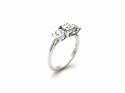 9ct White Gold Diamond 3 Stone Ring