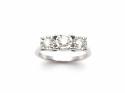 9ct White Gold Diamond 3 Stone Ring