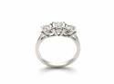 9ct White Gold Diamond 3 Stone Ring