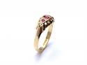 18ct Diamond & Synthetic Ruby Ring 1919