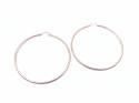 9ct Yellow Gold Plain Hoop Earrings 65mm