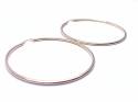 9ct Yellow Gold Plain Hoop Earrings 65mm