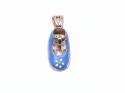 9ct Gold Blue Enamelled Shoe Charm/Pendant