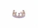 9ct Yellow Gold CZ Crown Ear Cartilage Cuff