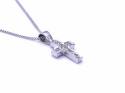 9ct Diamond Cross Pendant & Chain