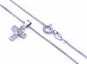 9ct Diamond Cross Pendant & Chain