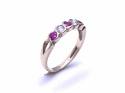 9ct Pink & White CZ Eternity Ring