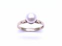 9ct Yellow Gold Pearl Solitaire Ring