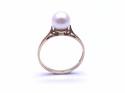 9ct Yellow Gold Pearl Solitaire Ring