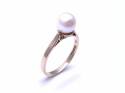 9ct Yellow Gold Pearl Solitaire Ring