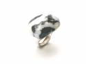 Silver Faceted Zebra Japser Ring