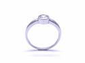 9ct White Zircon Solitaire Ring