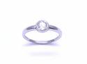 9ct White Zircon Solitaire Ring