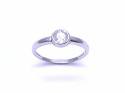 9ct White Zircon Solitaire Ring