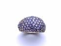 Silver Pale Purple Pave Band Ring