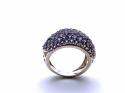 Silver Pale Purple Pave Band Ring