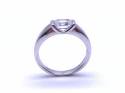 9ct White Gold CZ Solitaire Ring