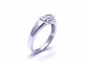 9ct White Gold CZ Solitaire Ring