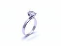 9ct White Gold CZ Solitaire Ring