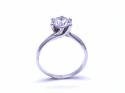 9ct White Gold CZ Solitaire Ring