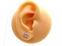 9ct Rose Gold Morganite & Diamond Stud Earrings