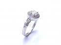 9ct Diamond Halo Ring Est 0.80ct