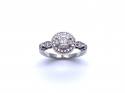 9ct Diamond Halo Ring Est 0.80ct