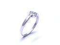 9ct White Gold Diamond Crossover Ring