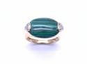 9ct Malachite & Diamond Ring