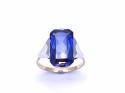 14ct Synthetic Sapphire Solitaire Ring