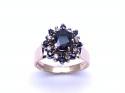 9ct Sapphire & Diamond Cluster Ring