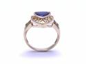 9ct Yellow Gold Iolite Solitaire Ring